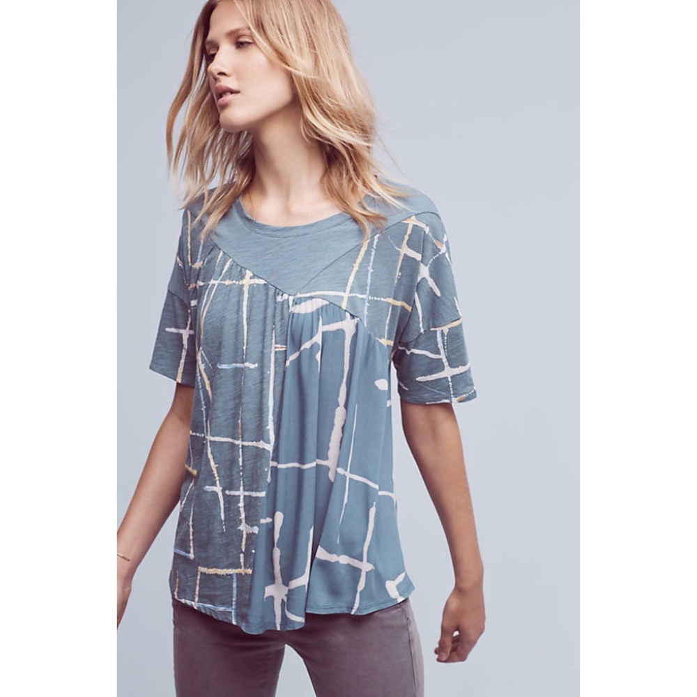 NWOT Anthropologie Light Streaks flowy T-shirt, S